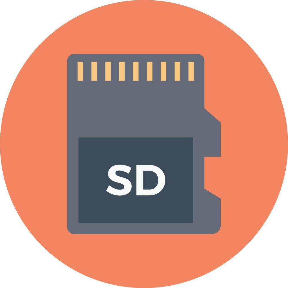 Ilustración de vector de tarjeta SD en un fondo. Símbolos de calidad premium. Iconos vectoriales para concepto y diseño gráfico.