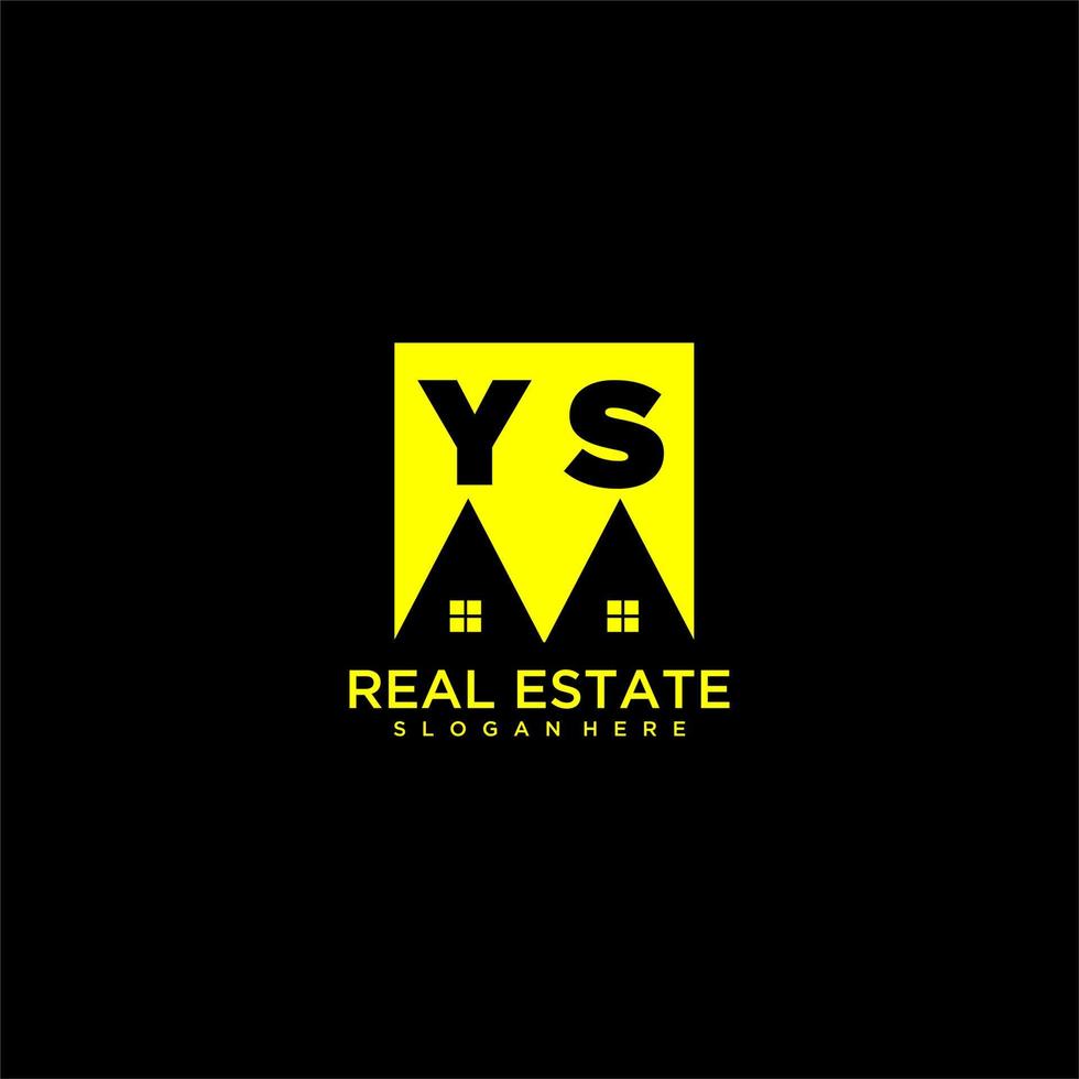 YS initial monogram logo real estate in square style design 14069430