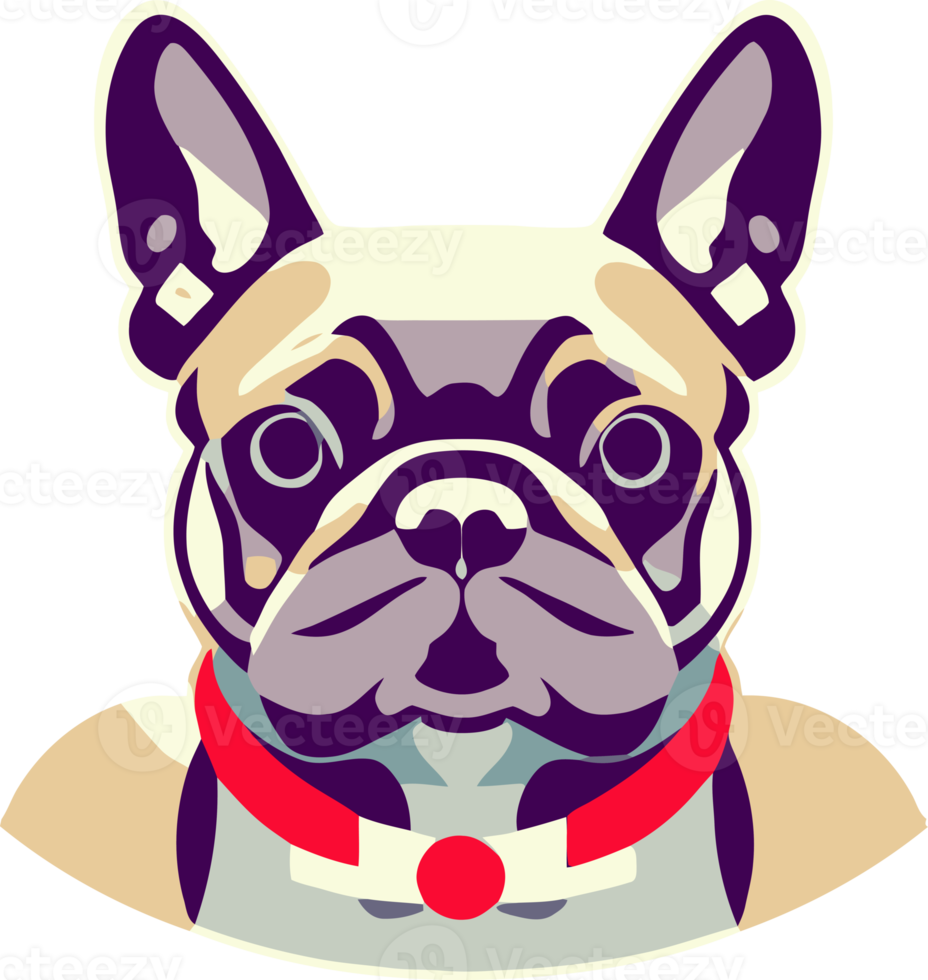 illustration graphique de bouledogue français portant un costume de noël isolé bon pour l'icône, la mascotte, l'impression, l'élément de conception ou personnaliser votre conception png