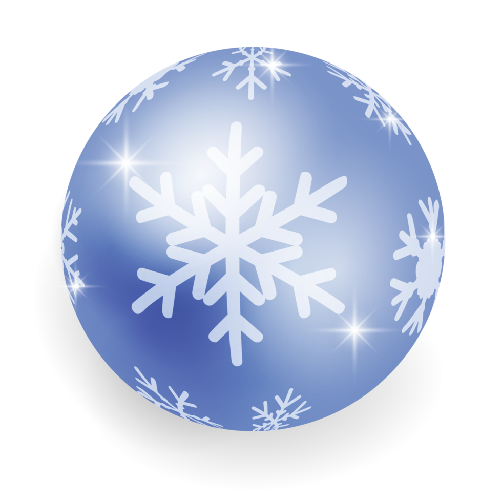 bola de navidad azul metalizado. png