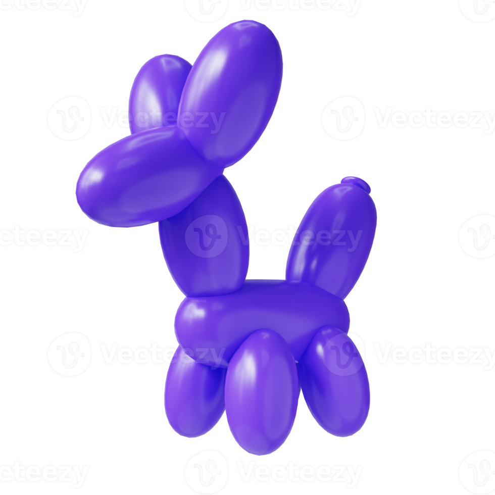 3d illustration of animal balloon png