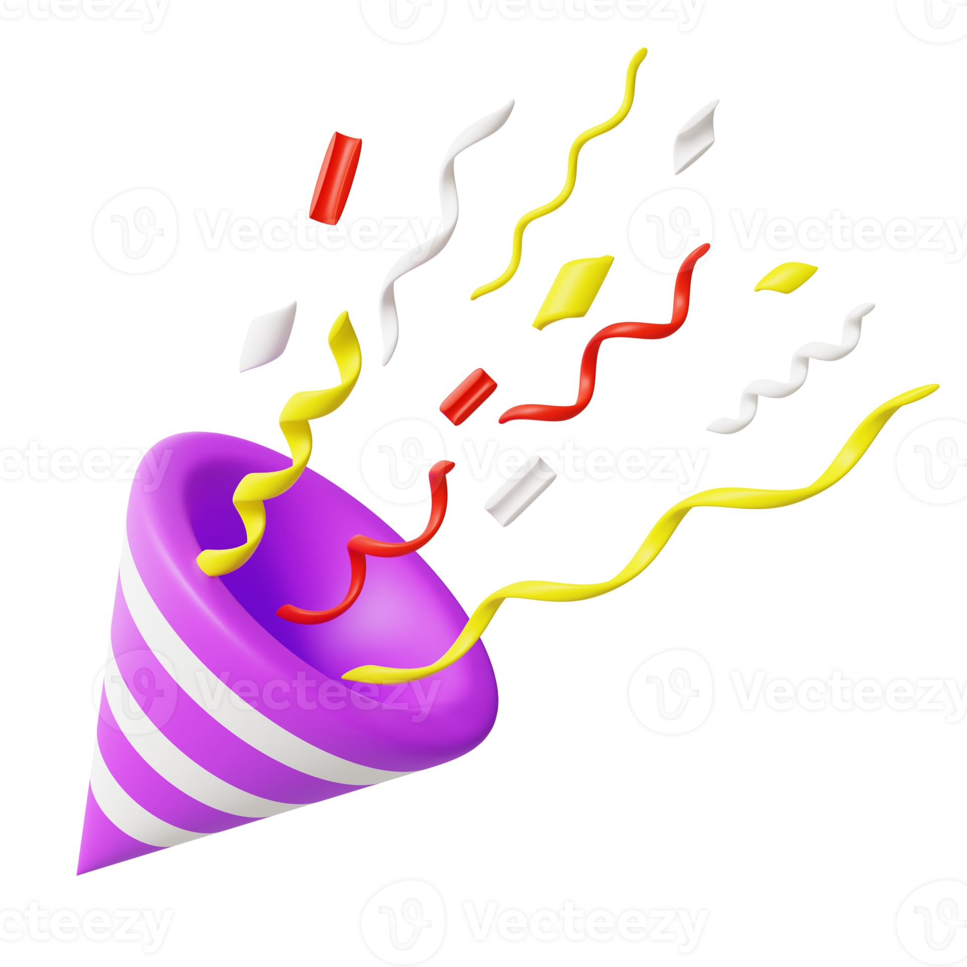 birthday party confetti 3d illustration 14069956 PNG