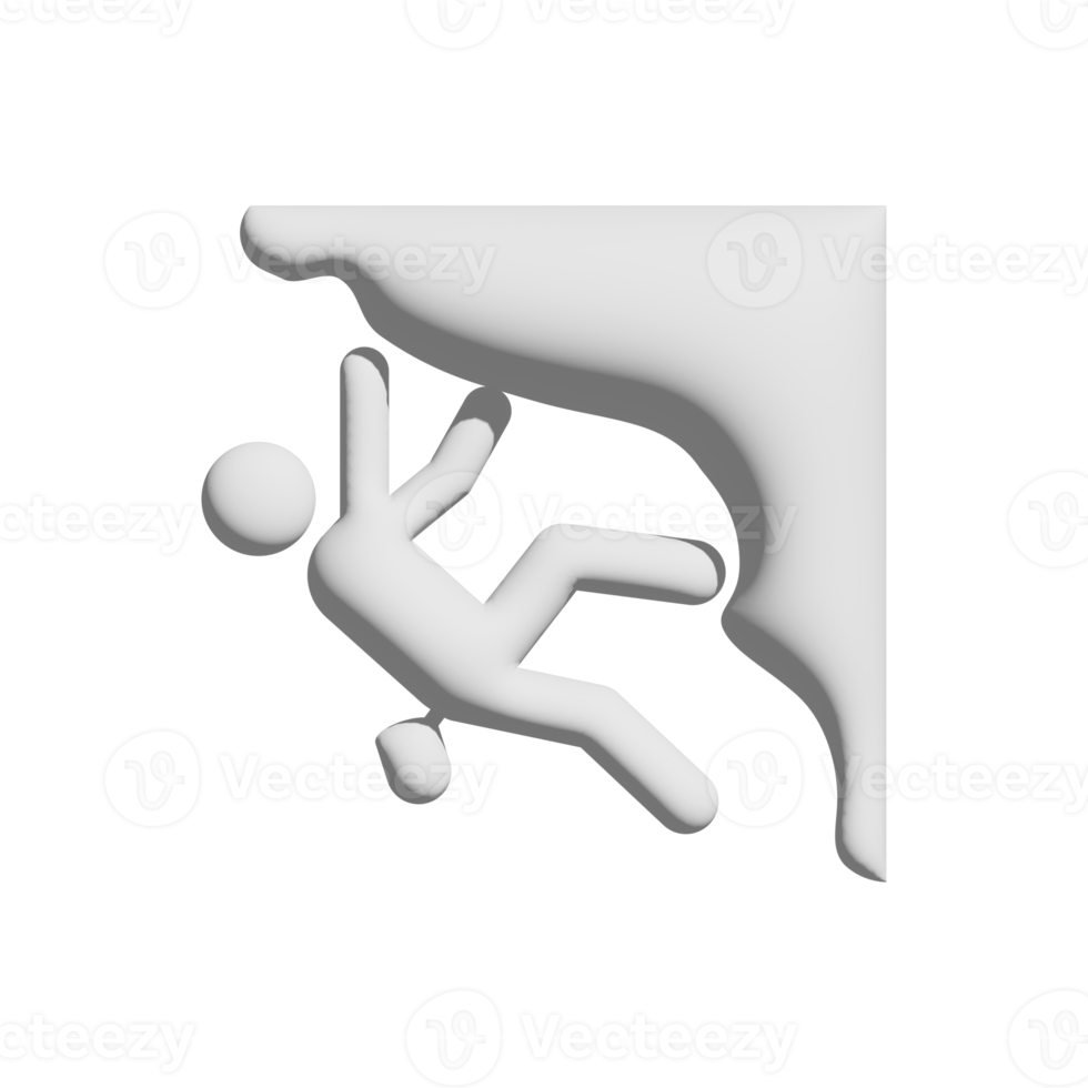 icône d'escalade conception 3d pour la présentation de l'application et du site web png
