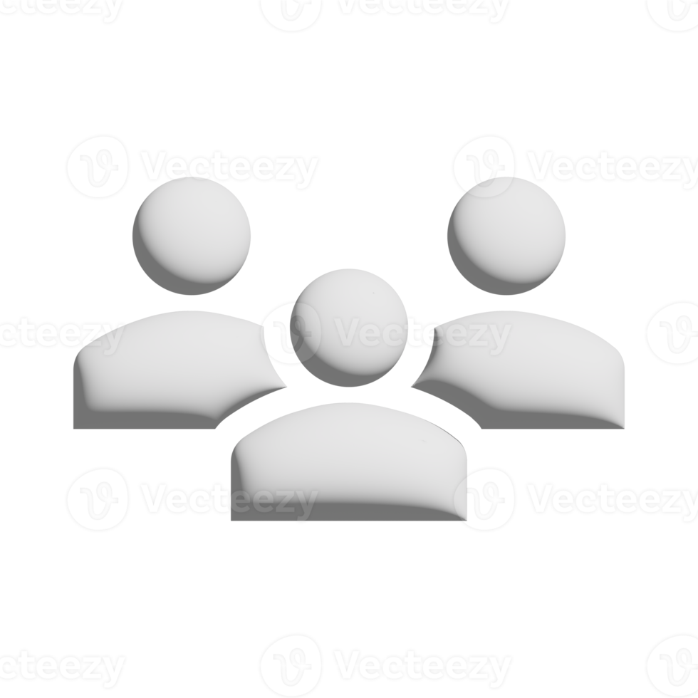 icône de personnes conception 3d pour la présentation de l'application et du site Web png