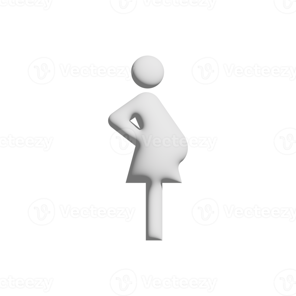 Pregnant icon 3d design for application and website presentation png