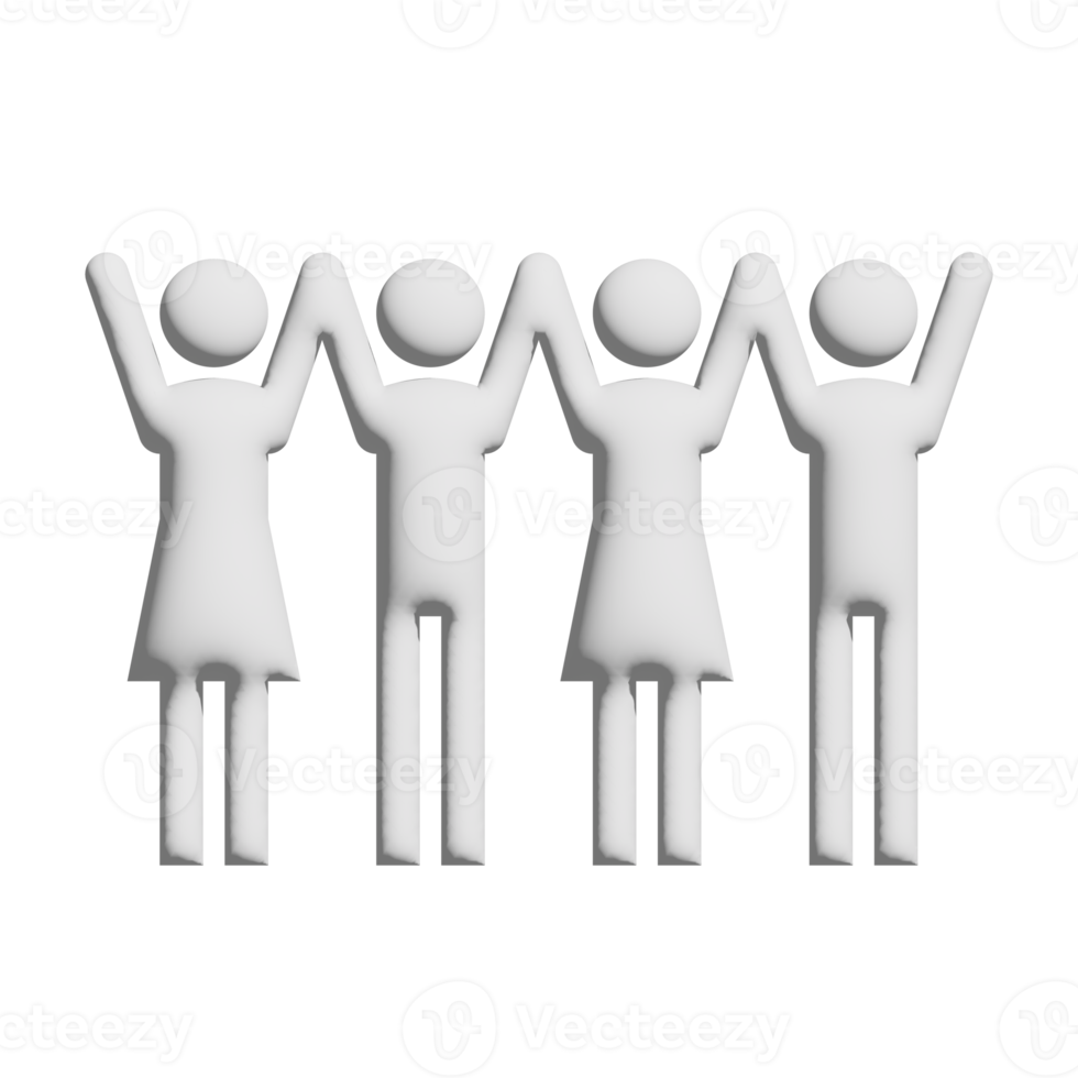 Women and men icon 3d design for application and website presentation png