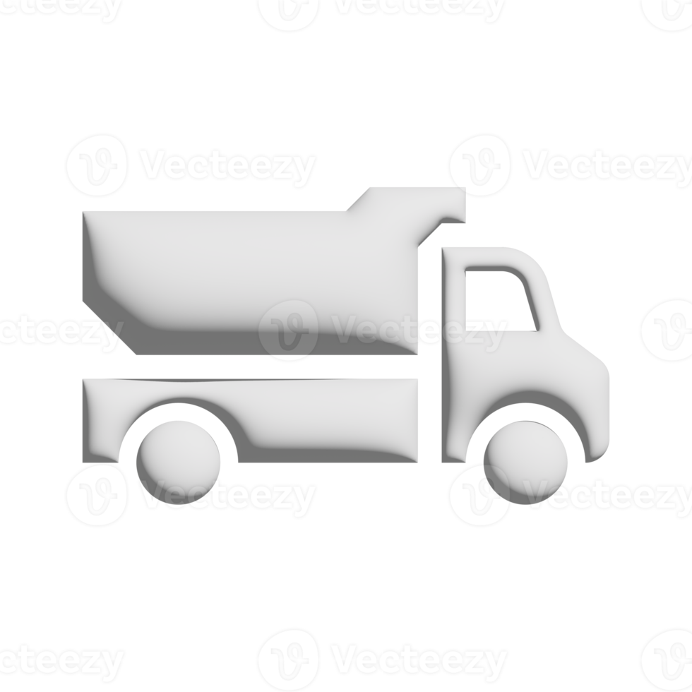 Dupm truck icon 3d design for application and website presentation png