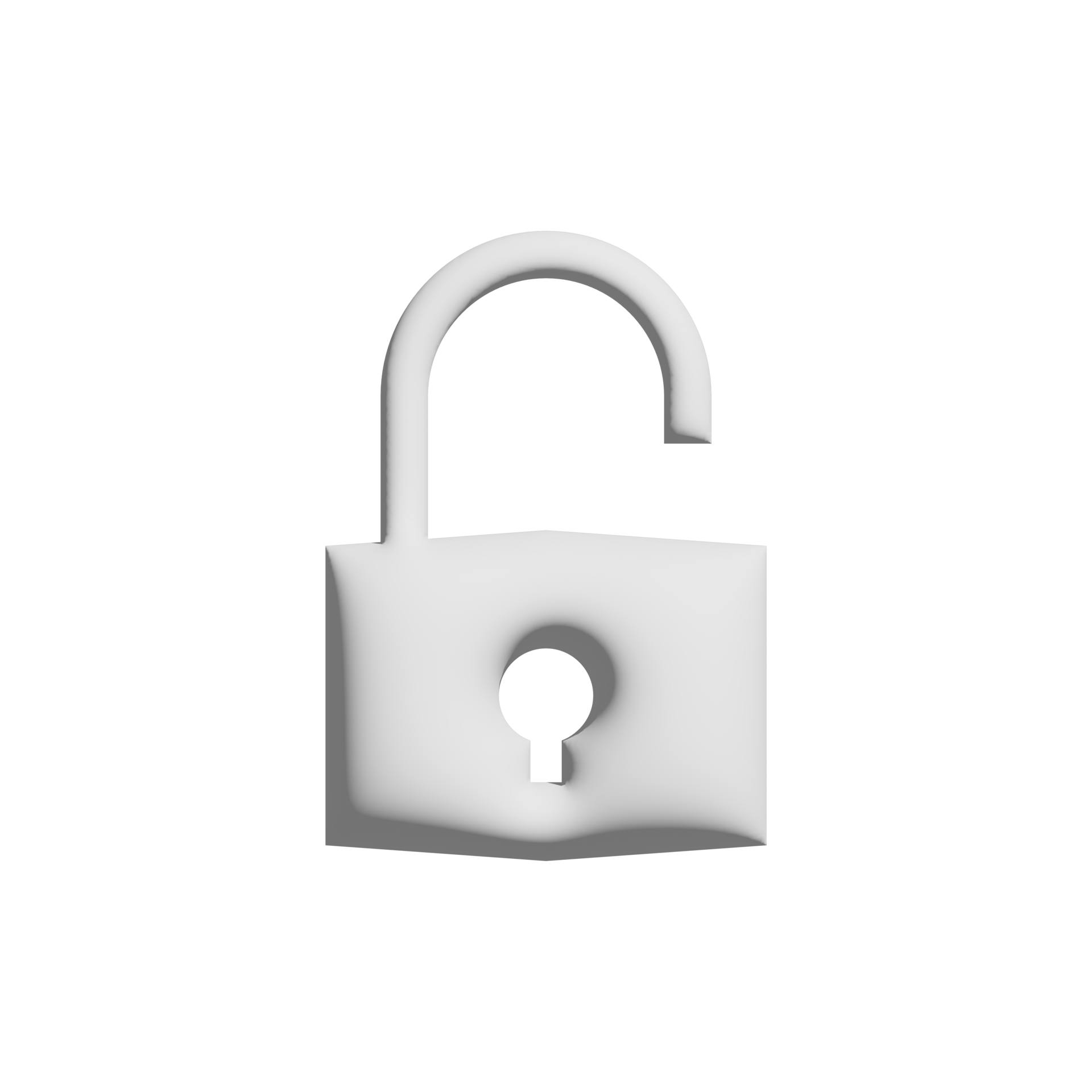 Key lock unlock safe icon 3d design for application and website