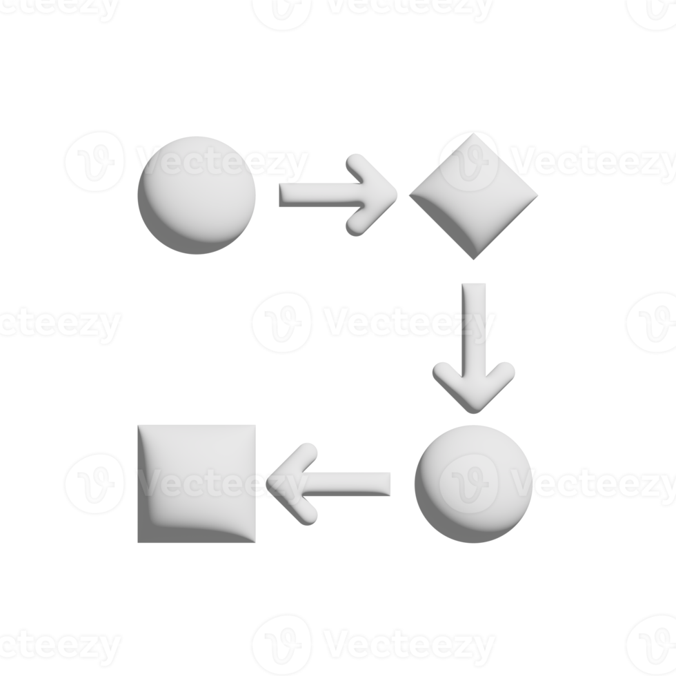 organization structure icon 3d design for application and website presentation png