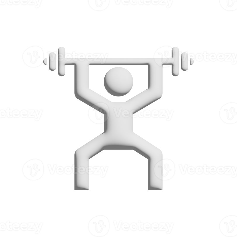 Weight lifting icon 3d design for application and website presentation png