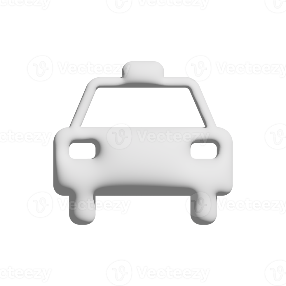 Taxi-Symbol 3D-Design für Anwendungs- und Website-Präsentation png