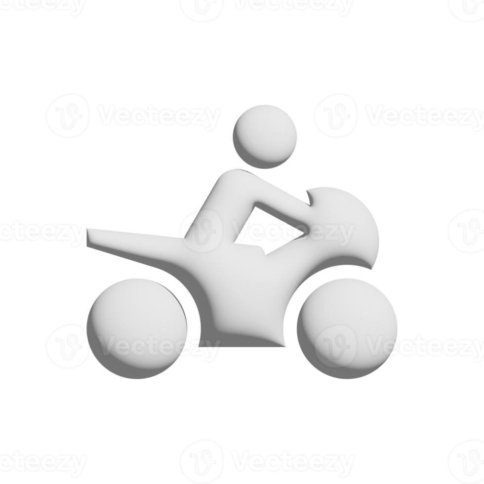 design 3d de ícone de motocicleta para apresentação de aplicativos e sites png