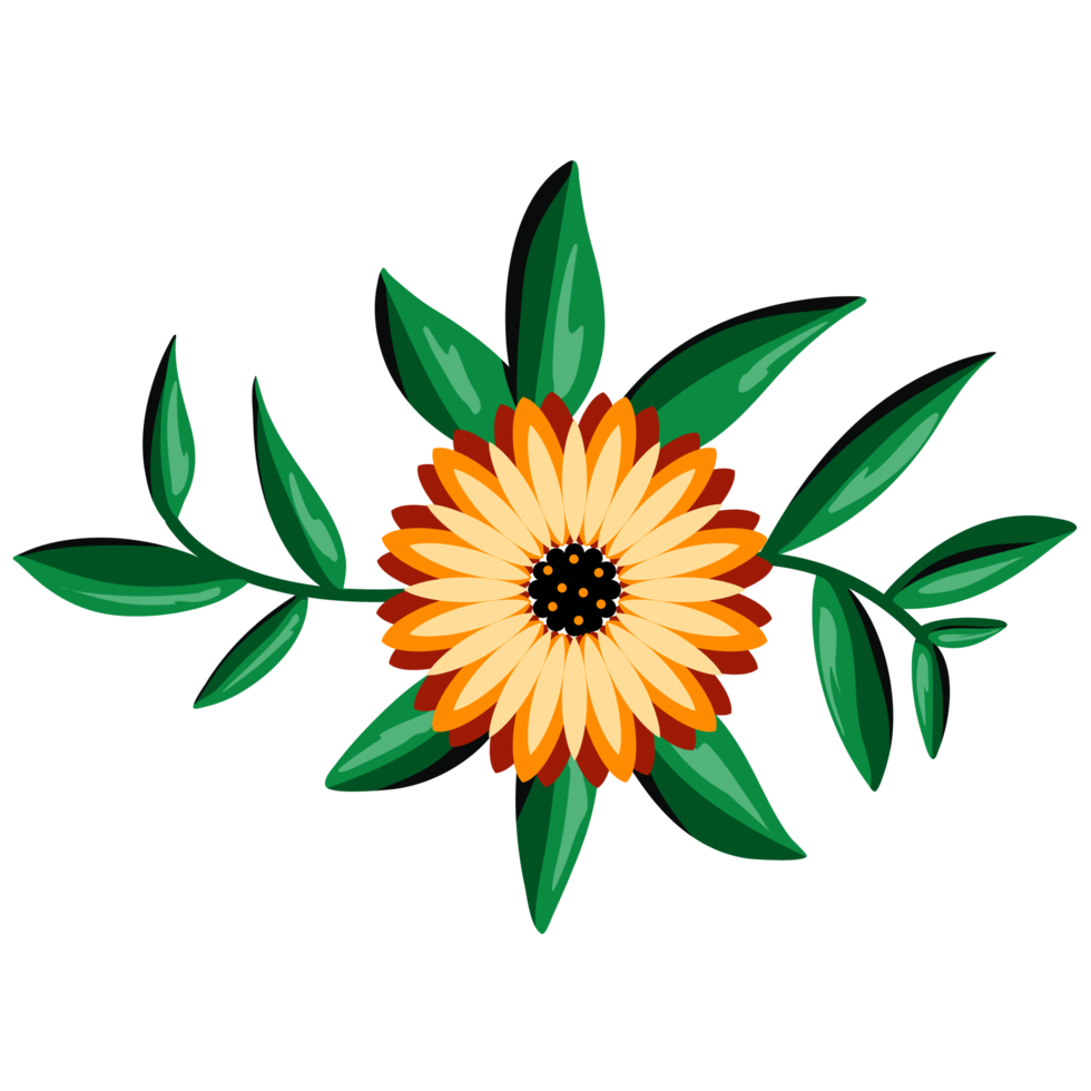 illustration de bouquet de tournesol png