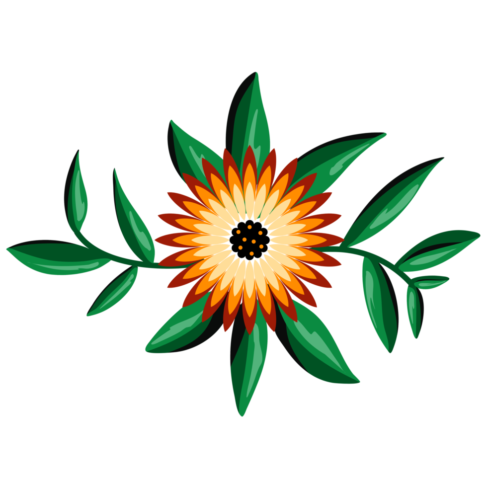 ilustración de ramo de girasol png