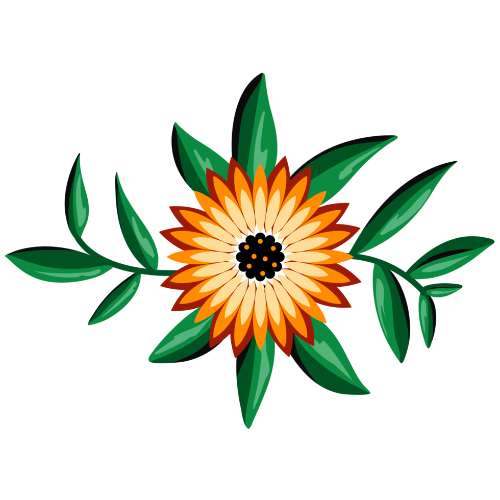 zonnebloem boeket illustratie png