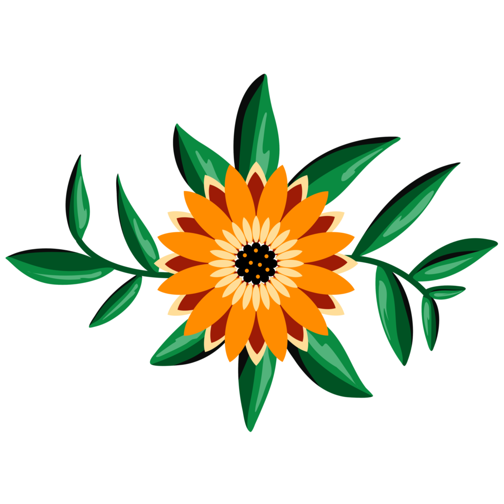 illustration de bouquet de tournesol png