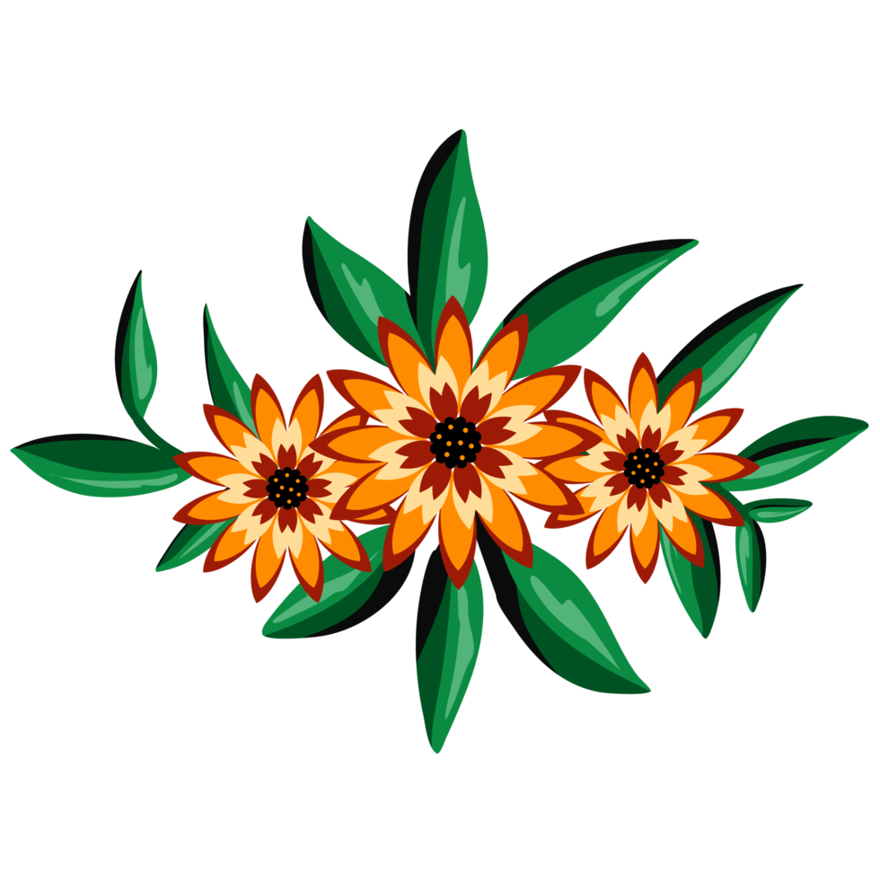 girasole mazzo illustrazione png