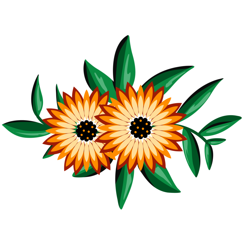 girasole mazzo illustrazione png