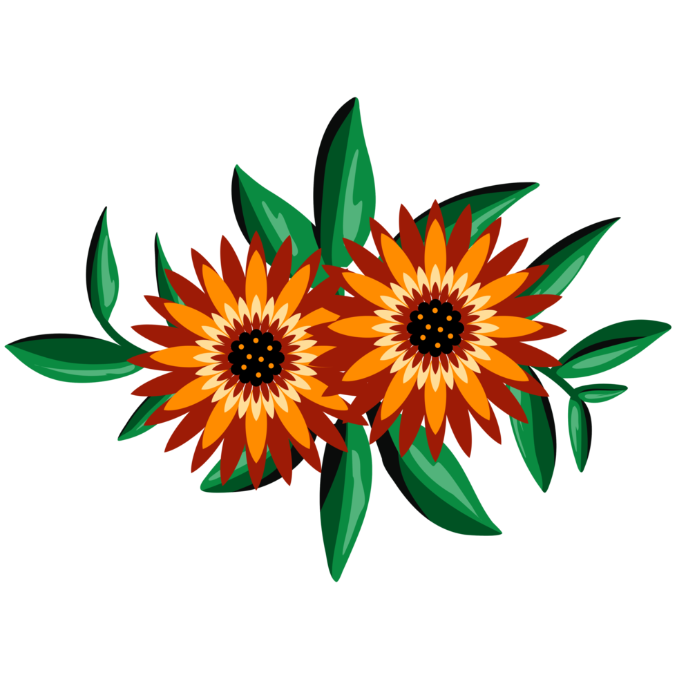 zonnebloem boeket illustratie png