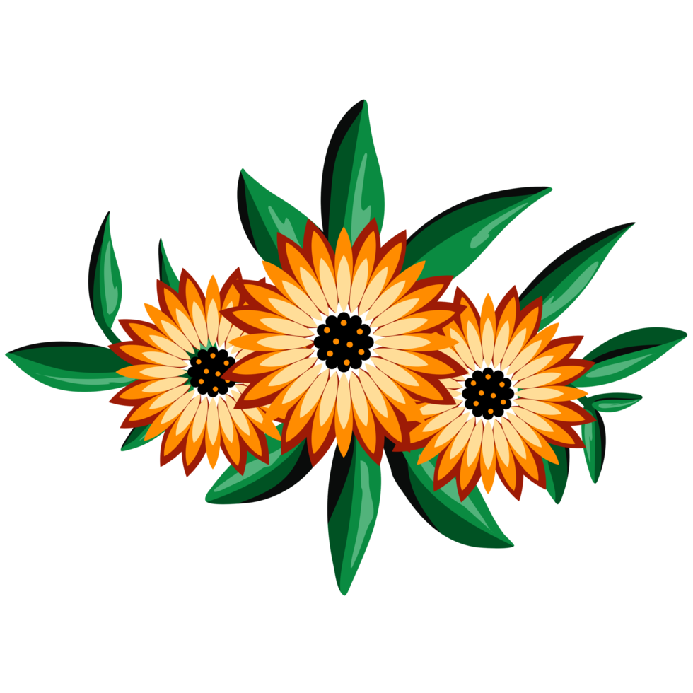 sonnenblume blumenstrauß illustration png