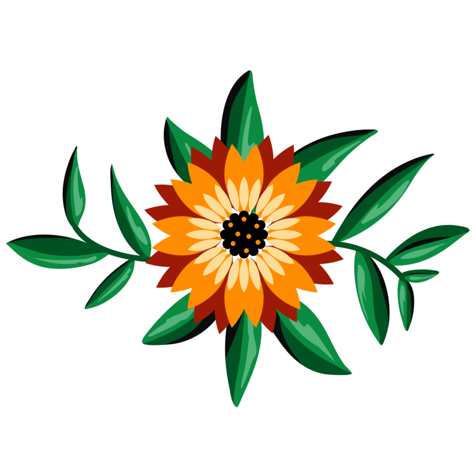 illustration de bouquet de tournesol png