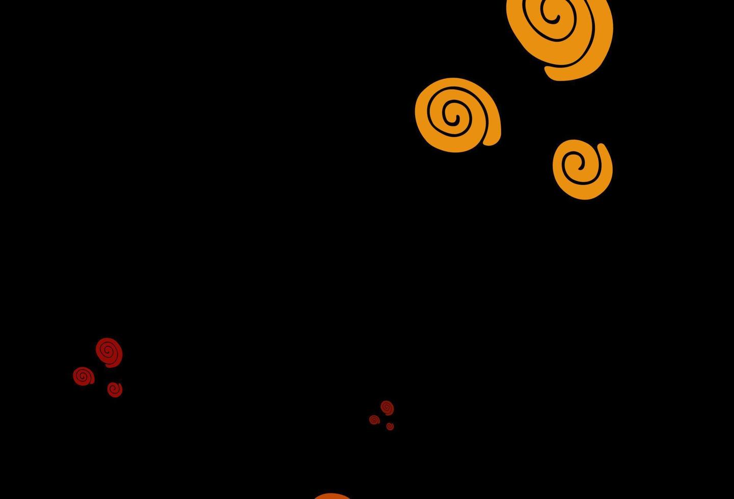 Dark Orange vector template with bubble shapes.