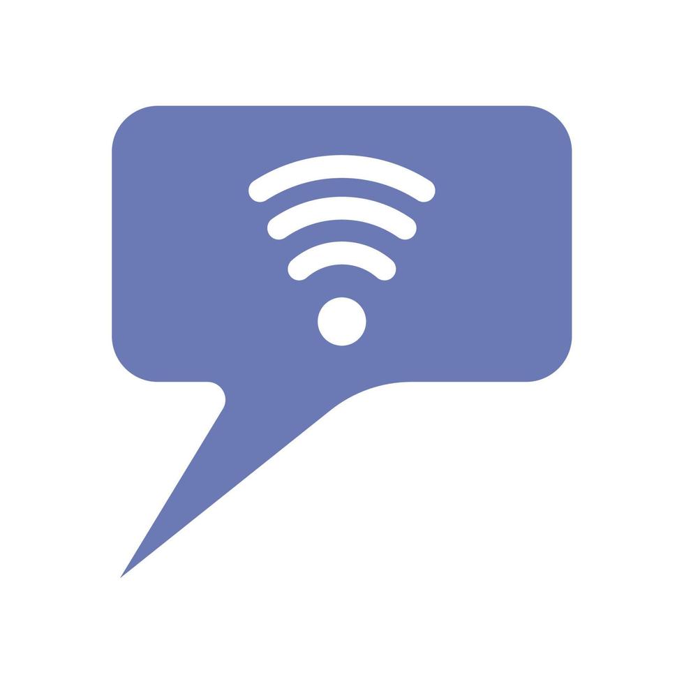 speech bubble with wifi signal 14070466 Vector Art at Vecteezy