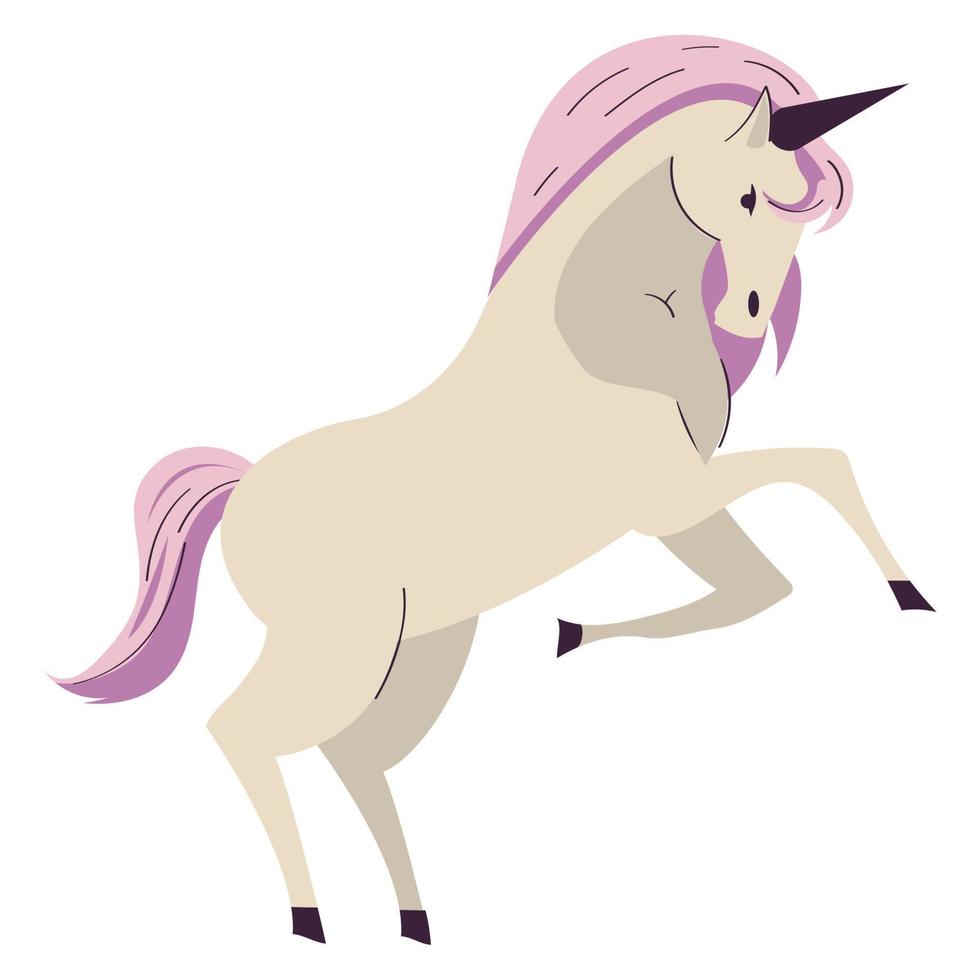 unicorn magic animal jumping vector