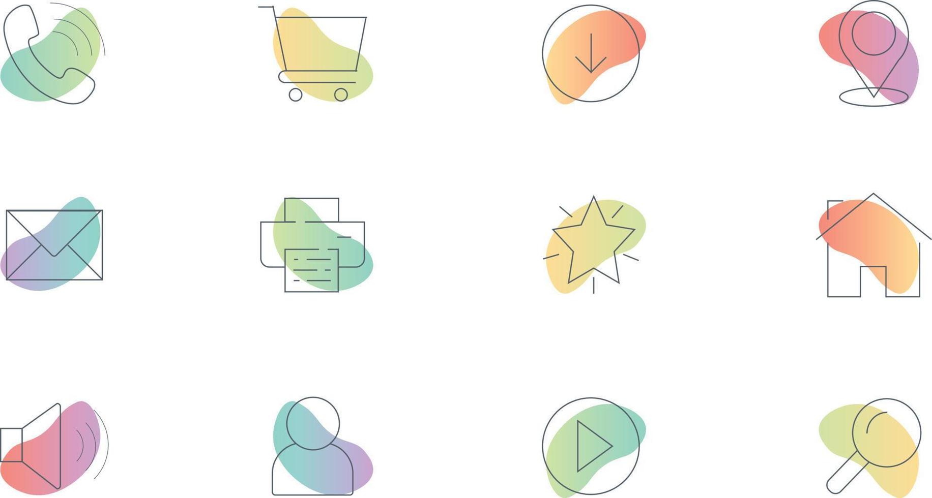 Business icons set vector