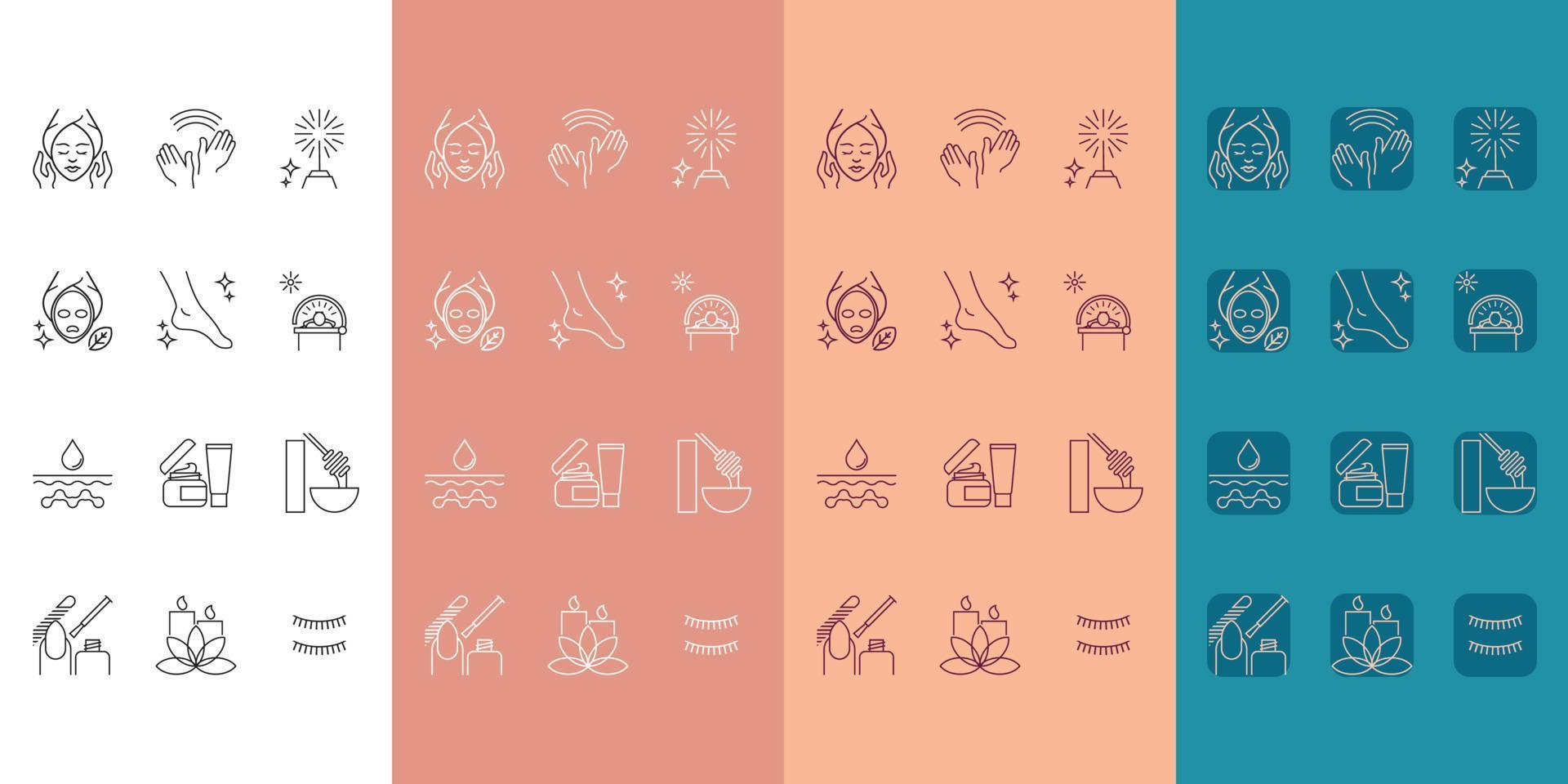 Vector beauty salon icons