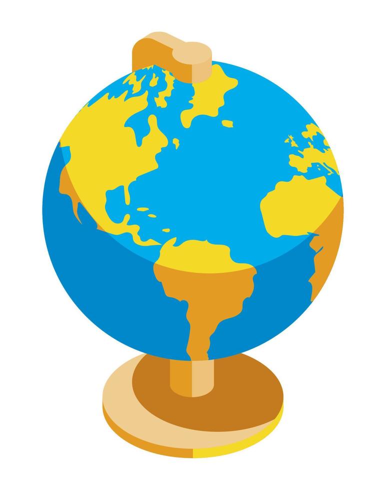 world earth map supply isometric vector