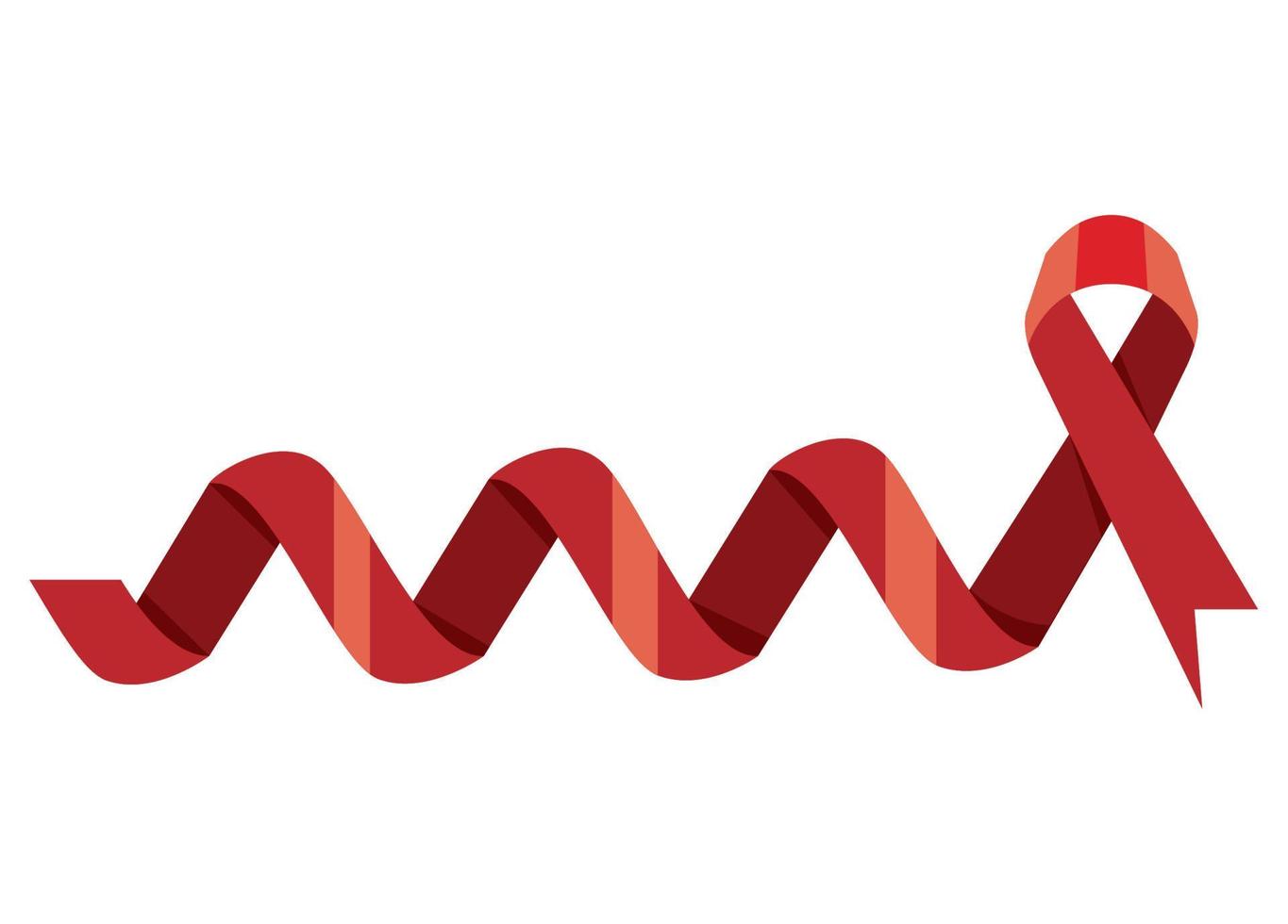 world AIDS day ribbon spiral vector