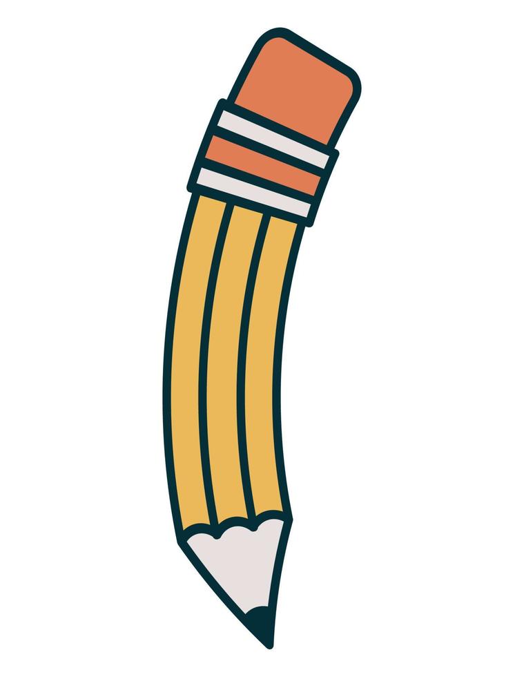 pencil writing retro style vector