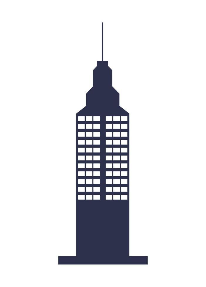 skyscraper silhouette style vector