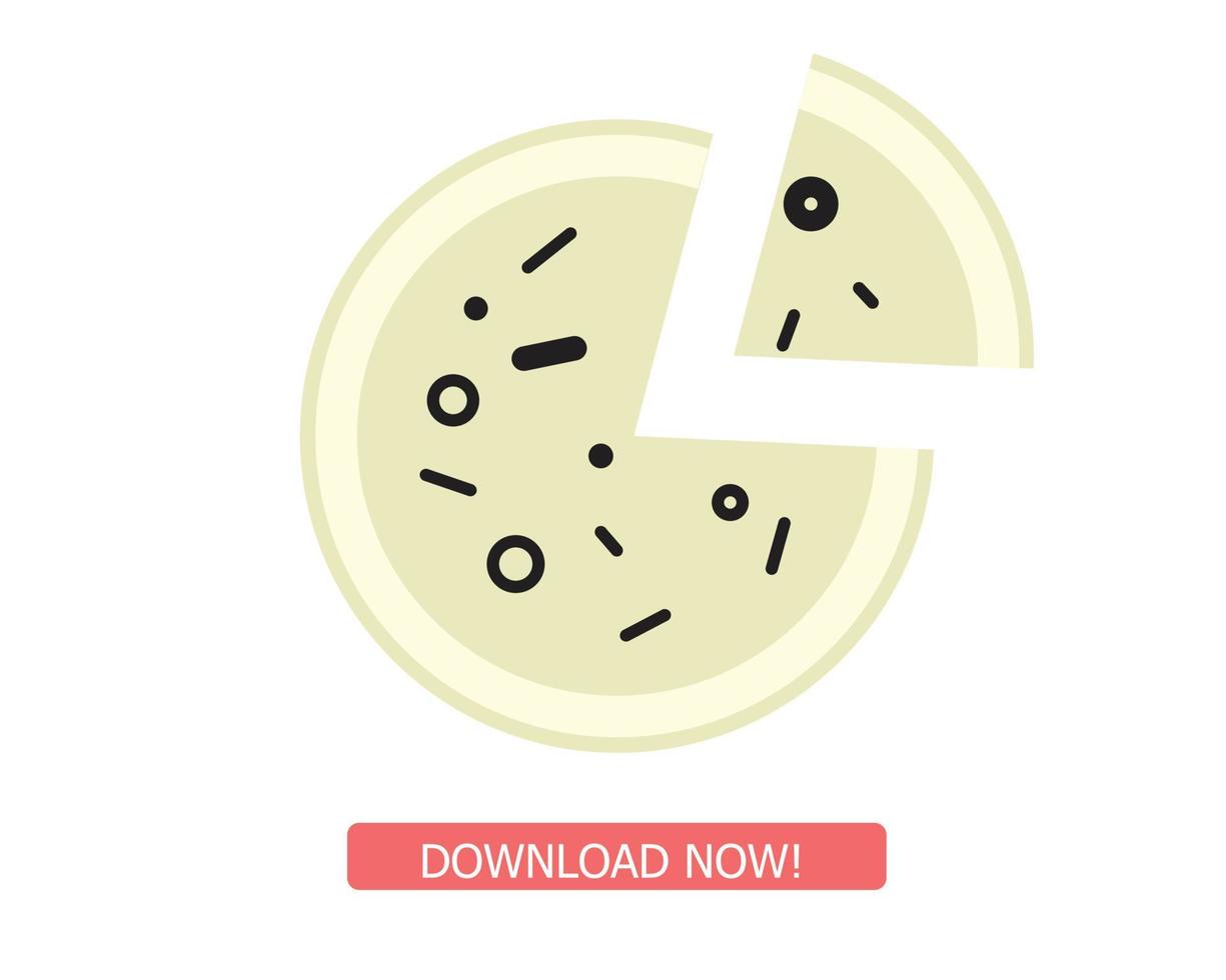 Pizza icon vector illustration design, fully editable and ready to use