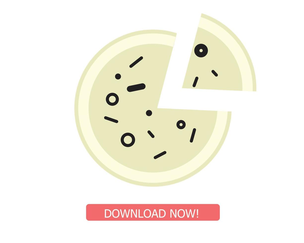 diseño de ilustración de vector de icono de pizza, totalmente editable y listo para usar