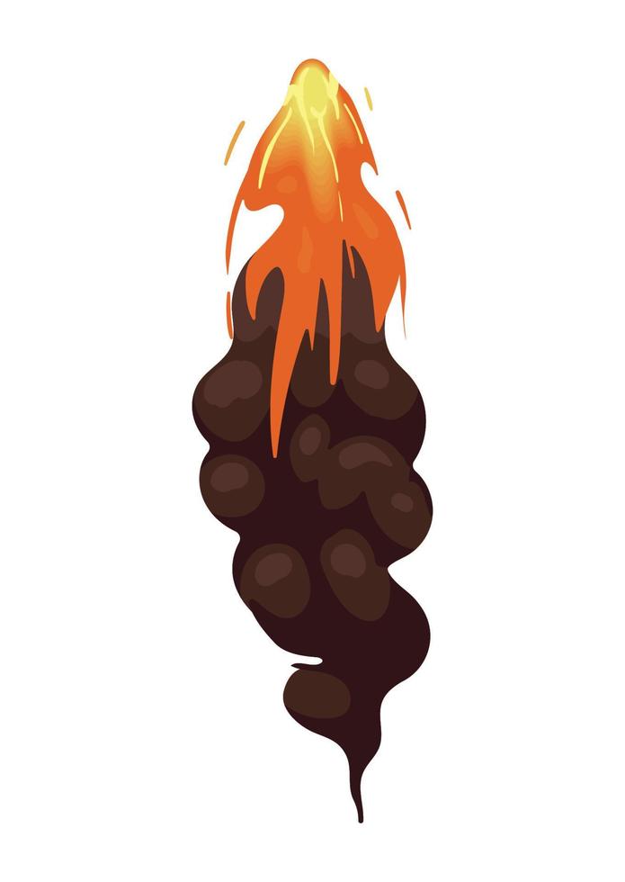 fire flame and smoke vector