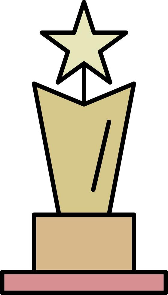 Award, cup, star color icon vector