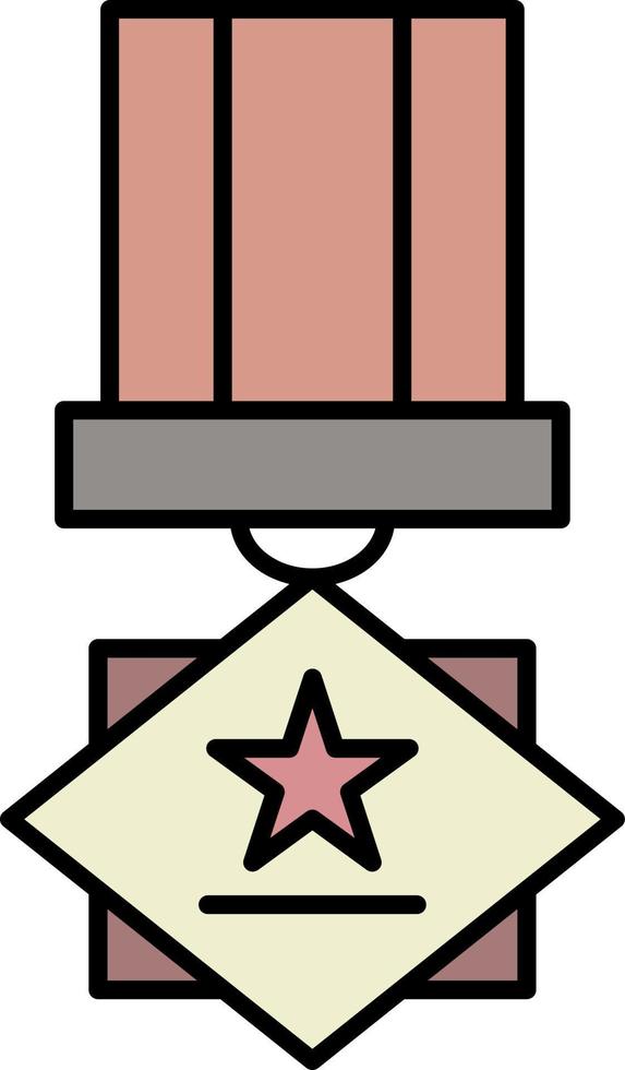 premio, estrella, cinta, icono de color de medalla vector