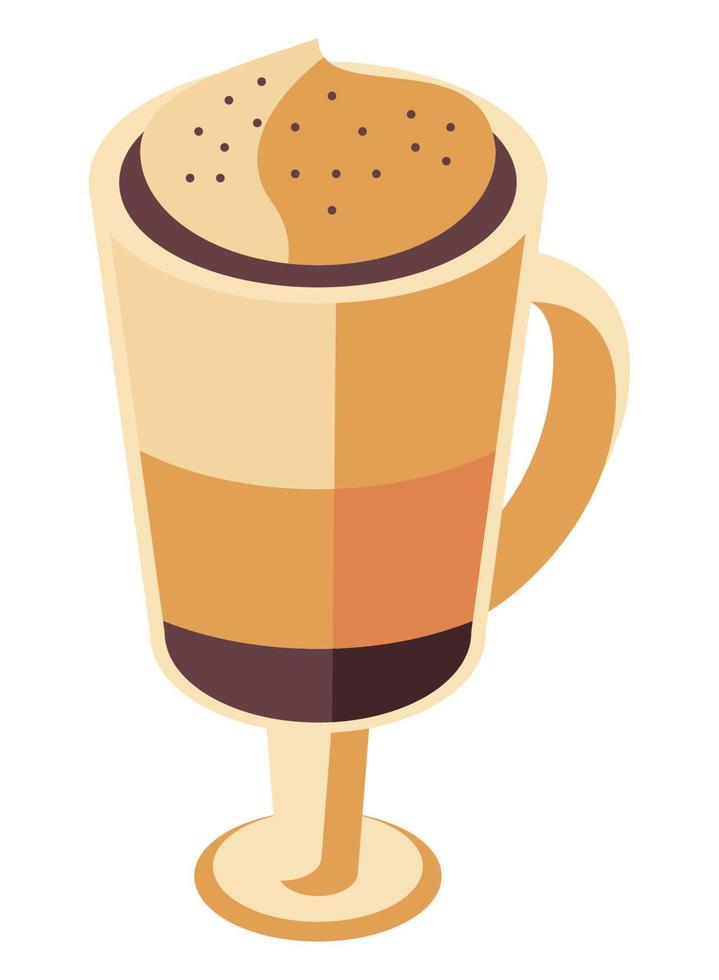 coffee iced cup isometric vector