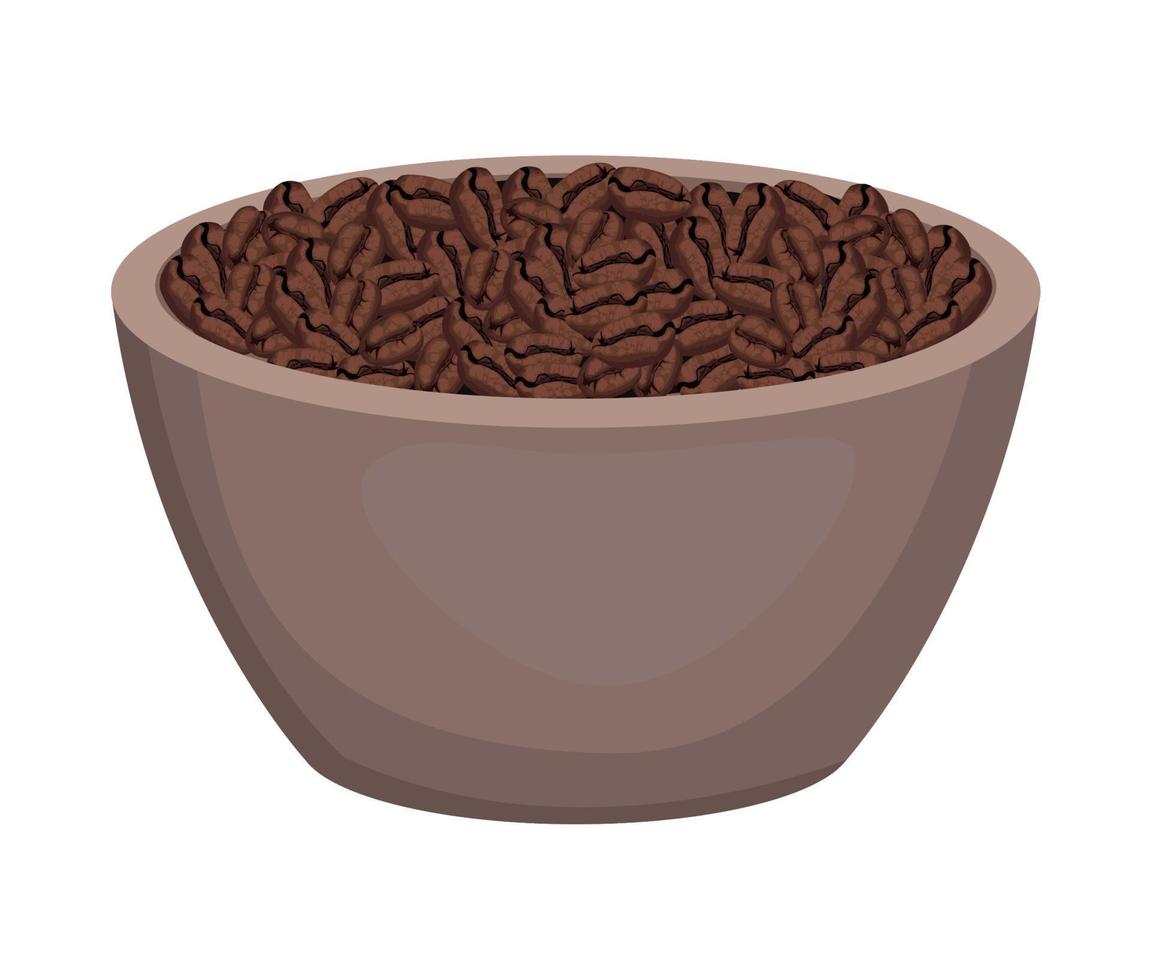 coffee toast seeds in bowl vector