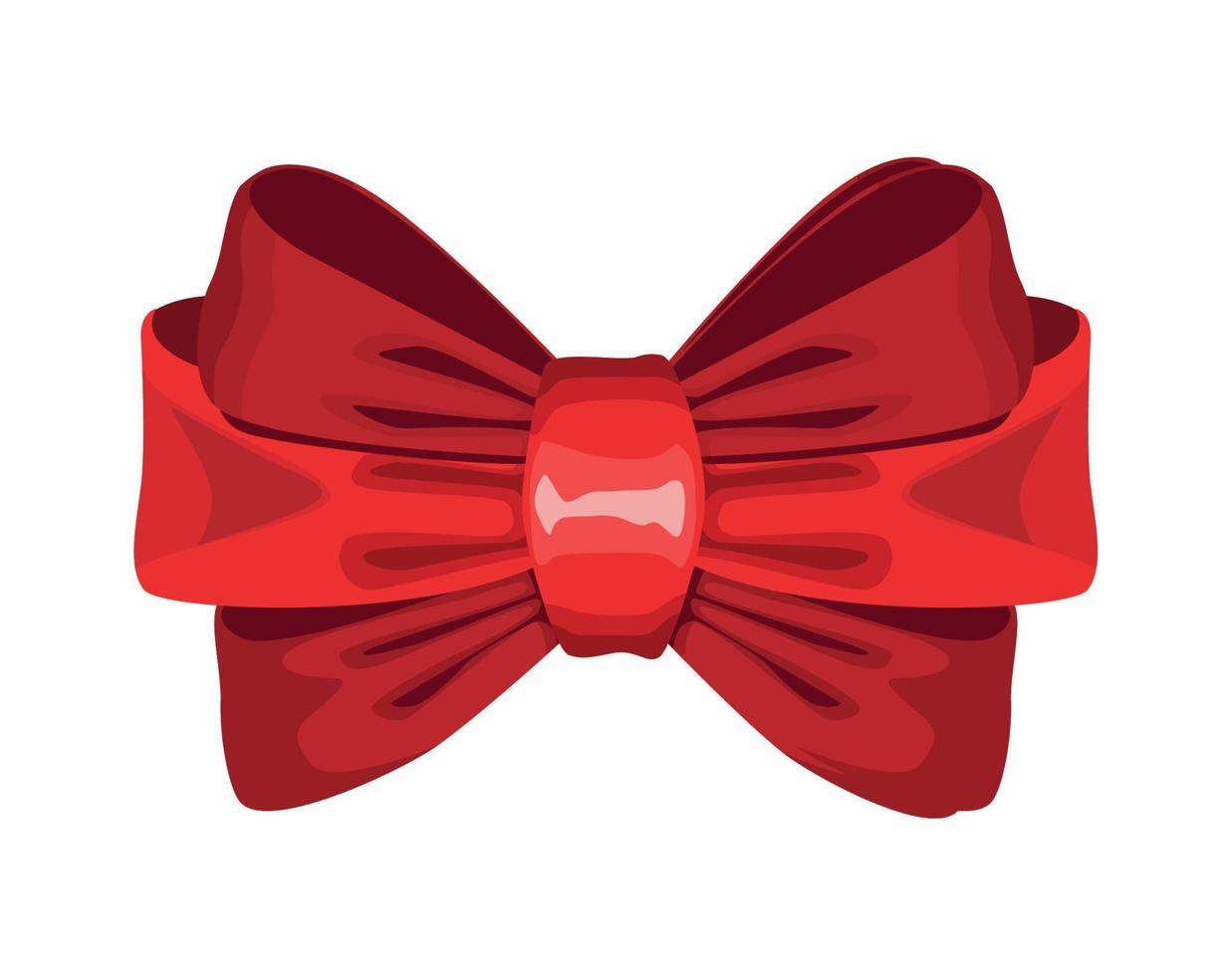 christmas red ribbon vector