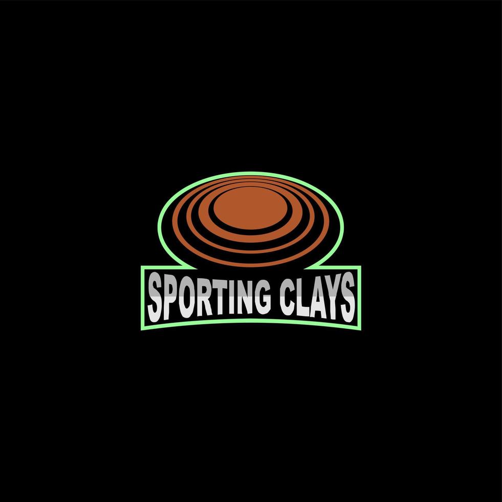 sporting clays vector emblem logo