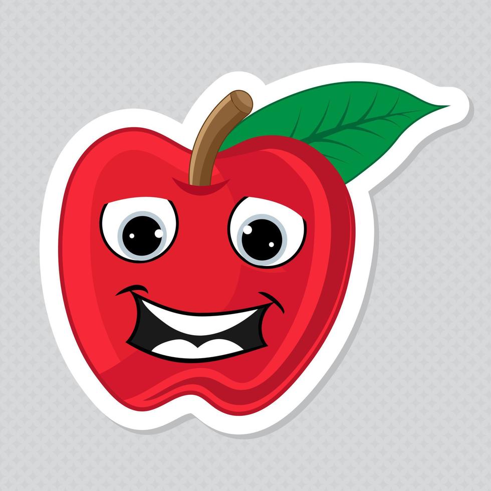 Cute Funny Fruit Sticker vector