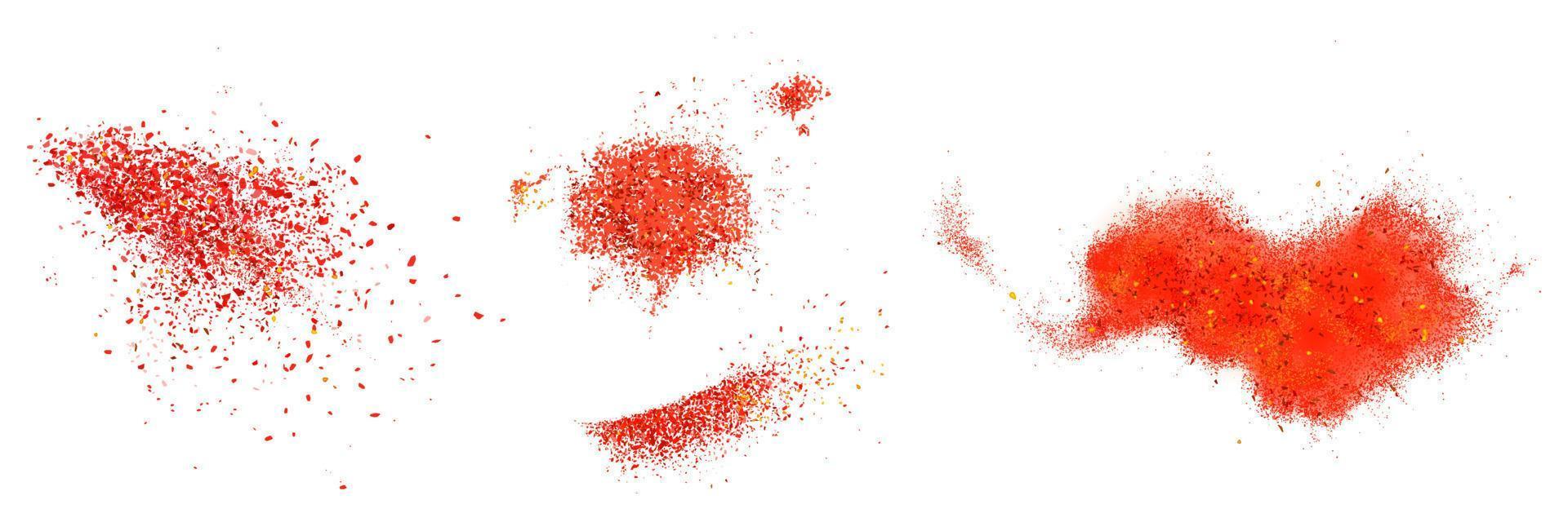 Scatters of red pepper powder vector