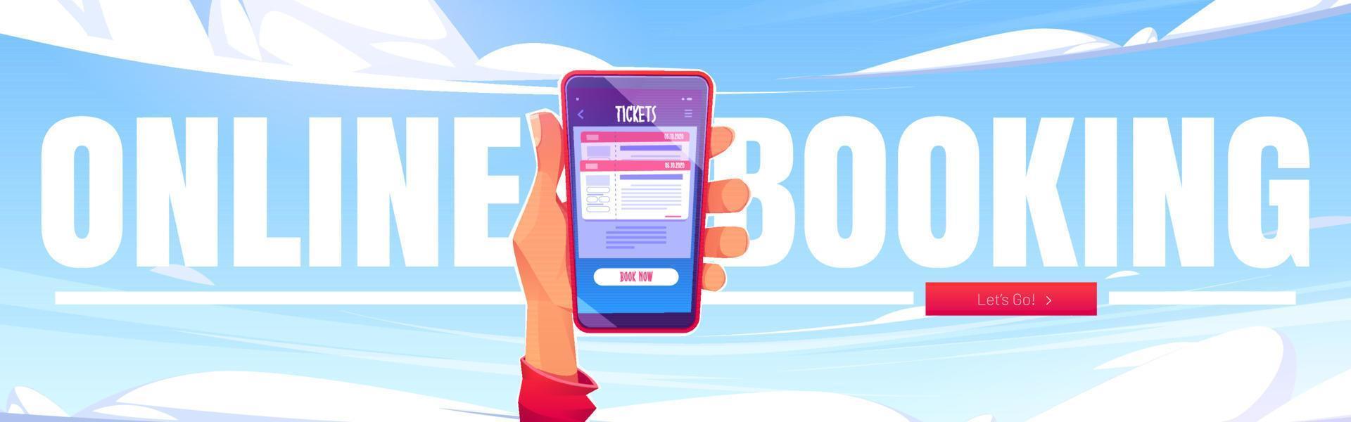 Online booking, service for book and buy tickets 14070995 Vector Art at