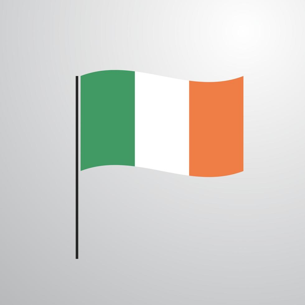 Irlanda ondeando la bandera vector