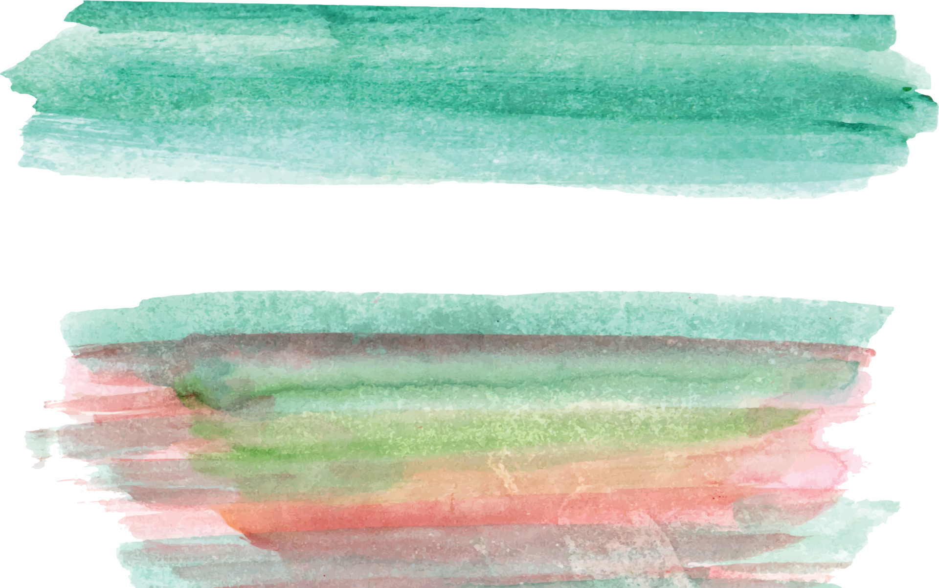 Set of colorful watercolor circular backgrounds vector, illustration