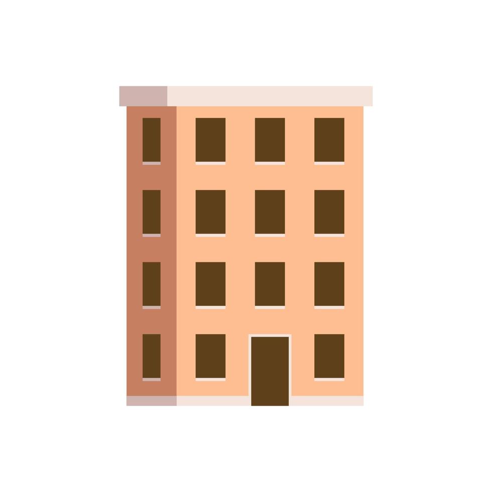 Building flat design art vector