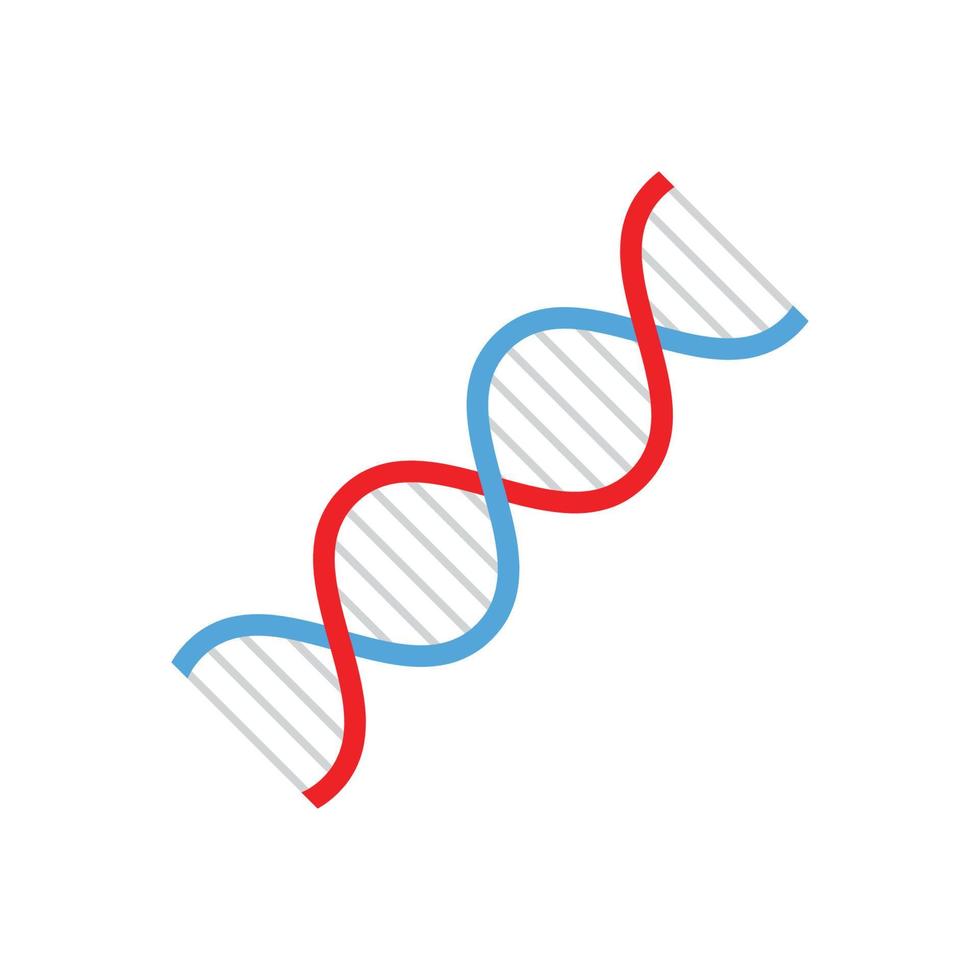 DNA flat design icon vector